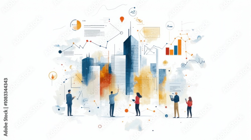 Corporate net zero emissions strategy diagram urban environment infographic business context professional viewpoint sustainability concept