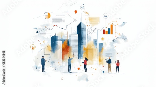 Obraz na płótnie Corporate net zero emissions strategy diagram urban environment infographic business context professional viewpoint sustainability concept w salonie