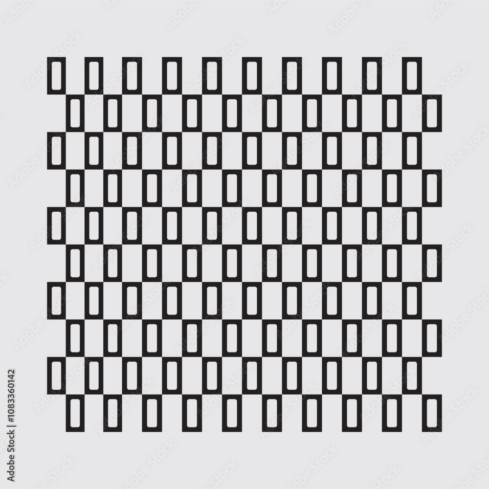 Fototapeta premium Vector ornament arranged by rectangular planes, for textiles, decorations, jalousie, wrapping paper and background