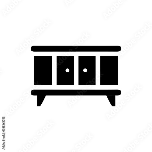 Simple Vector Icon of a dressing table – Logo Design Illustration