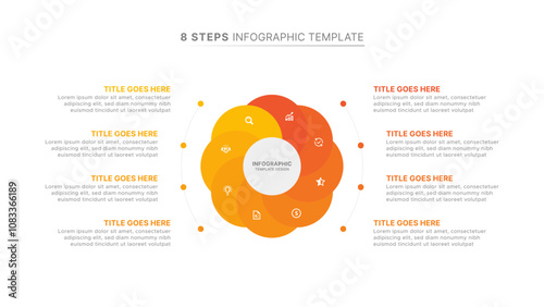 Circle Round Infographic Design Template with eight Options