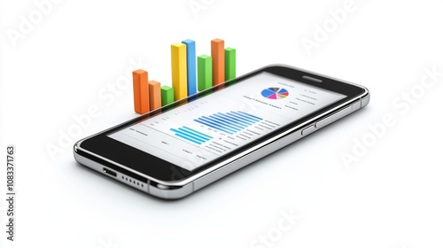 Wallpaper Mural Financial Data Analytics On Mobile Phone With External Screen Torontodigital.ca