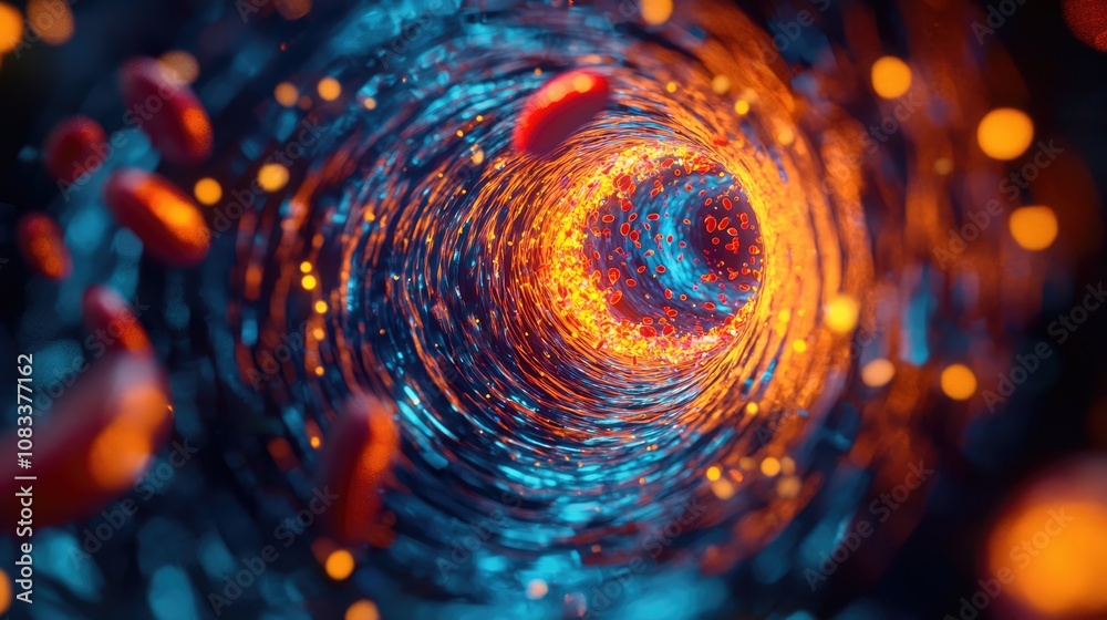 custom made wallpaper toronto digitalBlood vessel cross-section visualization medical science 3d technology abstract environment close-up view healthcare concept