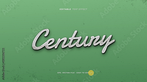 Realistic chrome text effect, editable classic car text style.