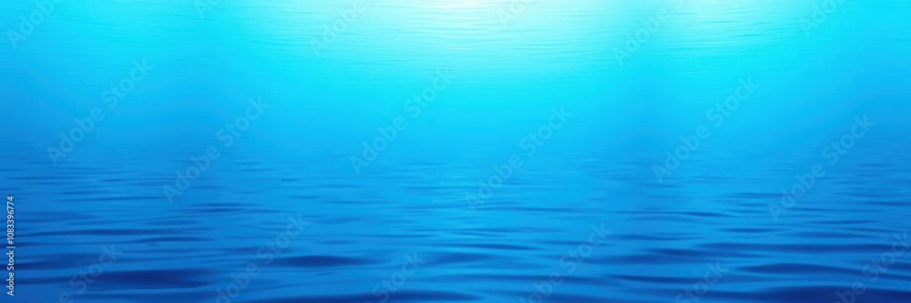 Fototapeta premium Smooth and serene deep blue sea waves with ripples and reflections, gradient, gradient