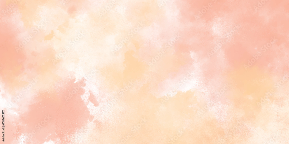 Fototapeta premium Light pink and beige watercolor with subtle pastel tones background, watercolor picture painting illustration background, Splash acrylic colorful background.