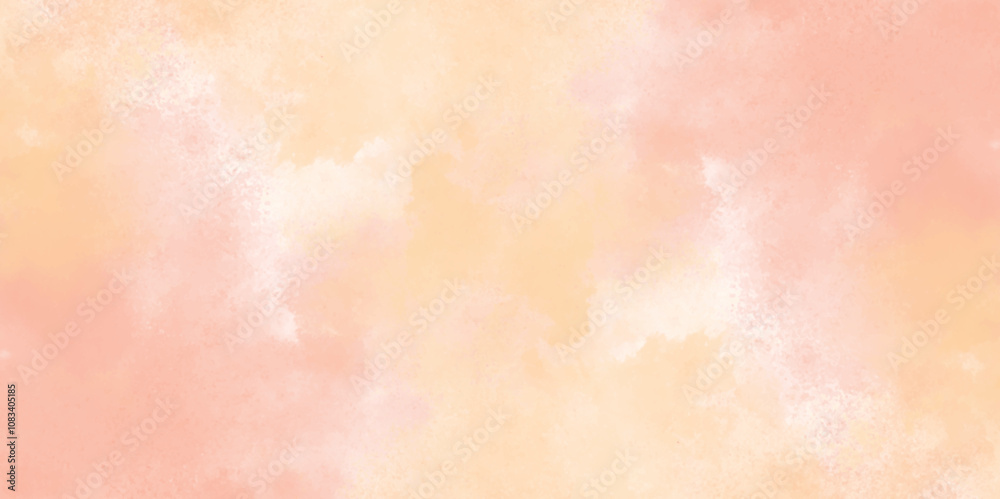 Fototapeta premium Light pink and beige watercolor with subtle pastel tones background, watercolor picture painting illustration background, Splash acrylic colorful background.
