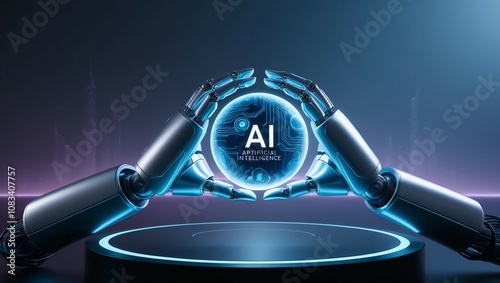 Digital World and Metaverse Innovation – AI Hands, Robotics, Big Data Analytics, and Future Technology Security Systems photo