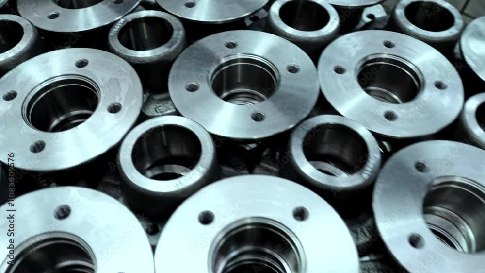 Stacked flanges in a production factory