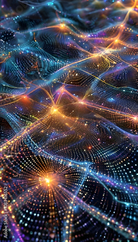 Abstraktion Die Logik neuronaler Verbindungen 9х16. Hintergrund für das Design 3.