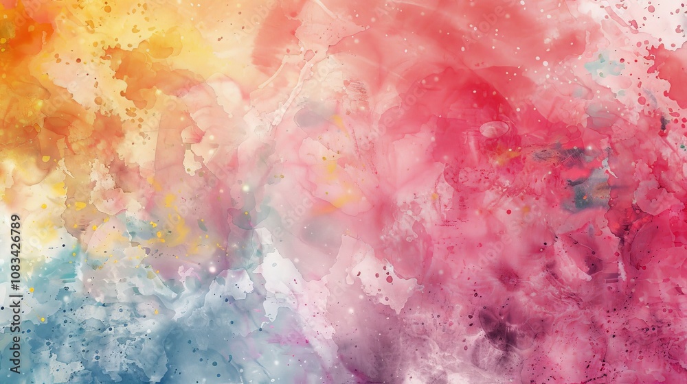 Fototapeta premium Abstract Watercolor Background with Vibrant Colors