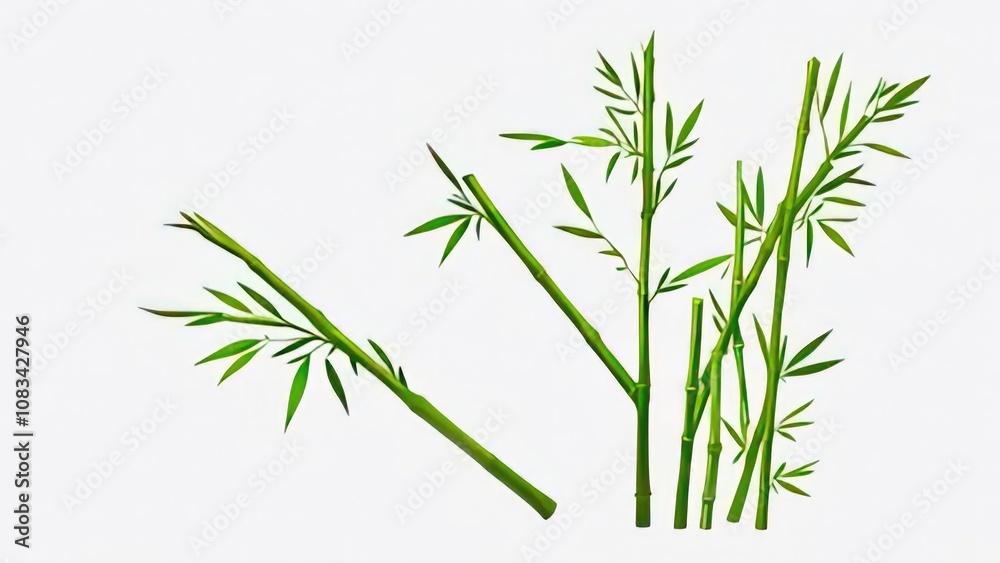 Obraz premium bamboo isolated on white background