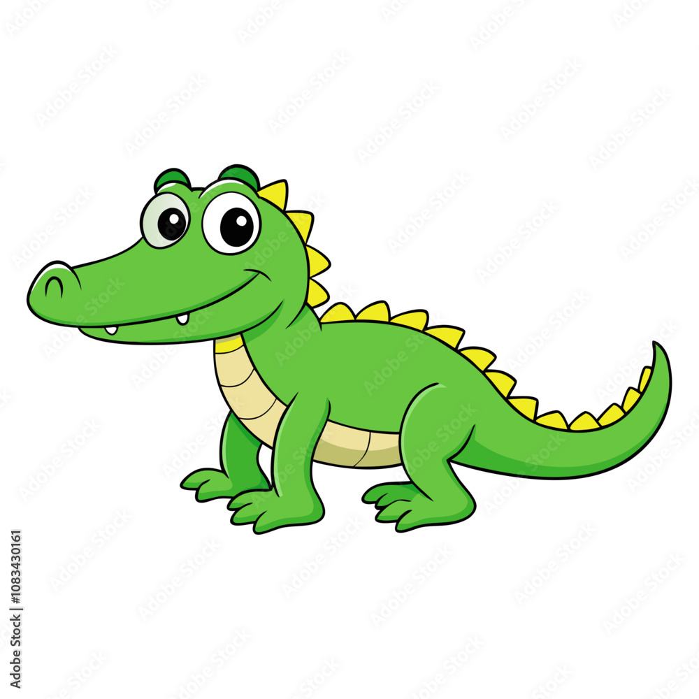 Obraz premium Crocodile cartoon vector illustration