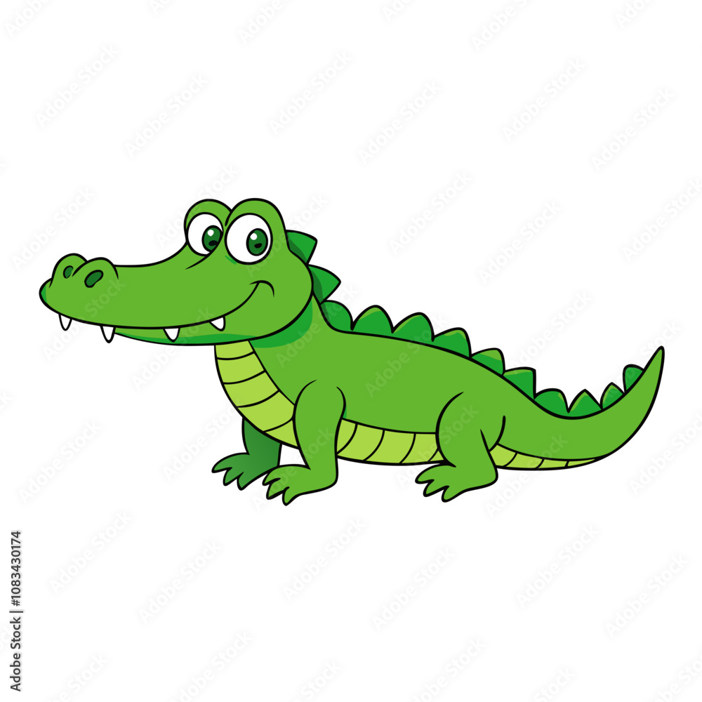 Fototapeta premium Crocodile cartoon vector illustration