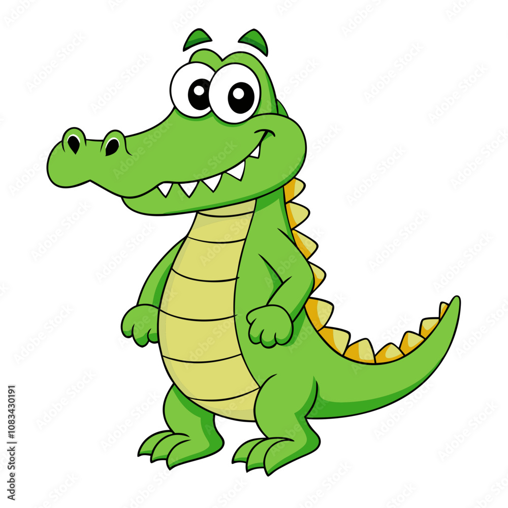 Fototapeta premium Crocodile cartoon vector illustration