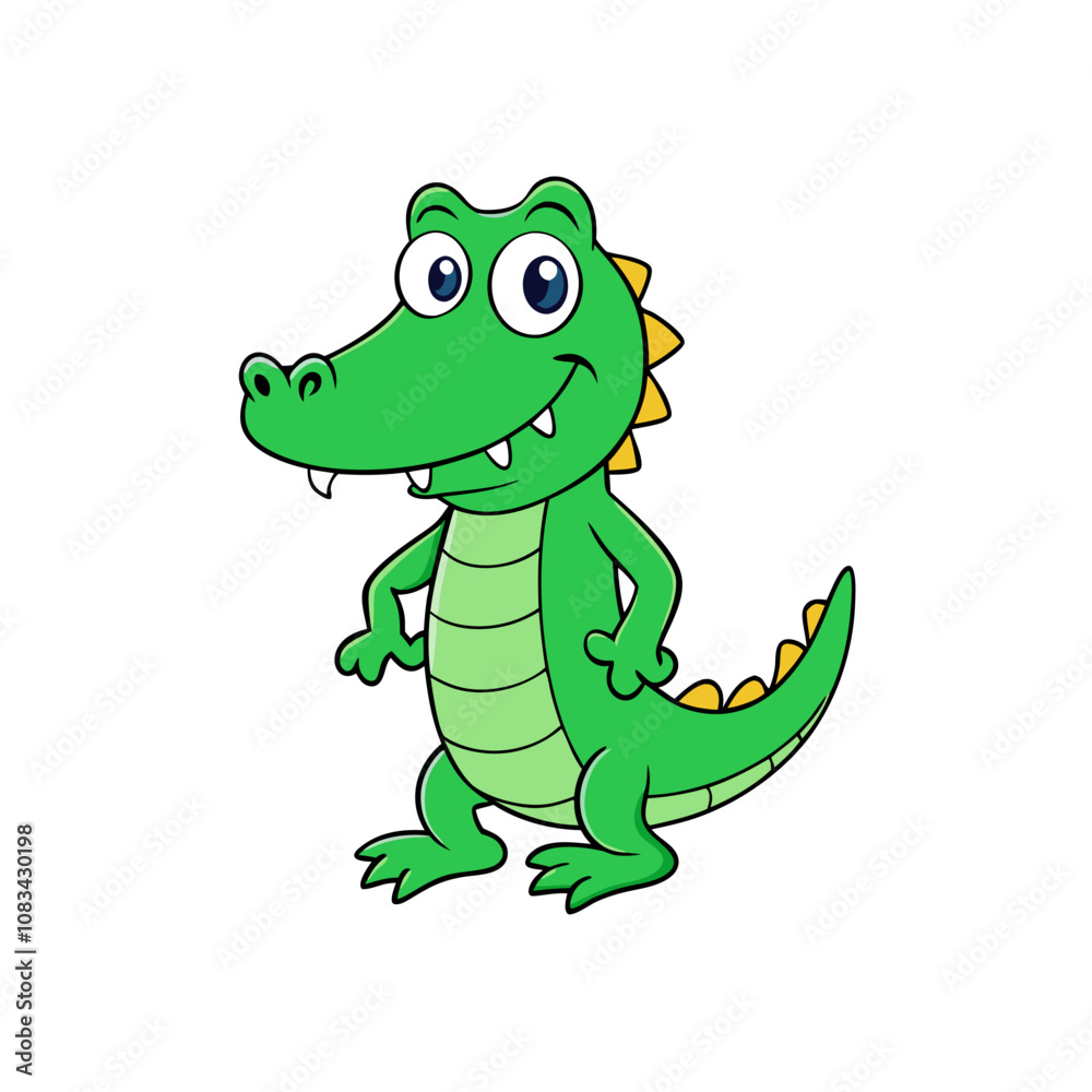Obraz premium Crocodile cartoon vector illustration
