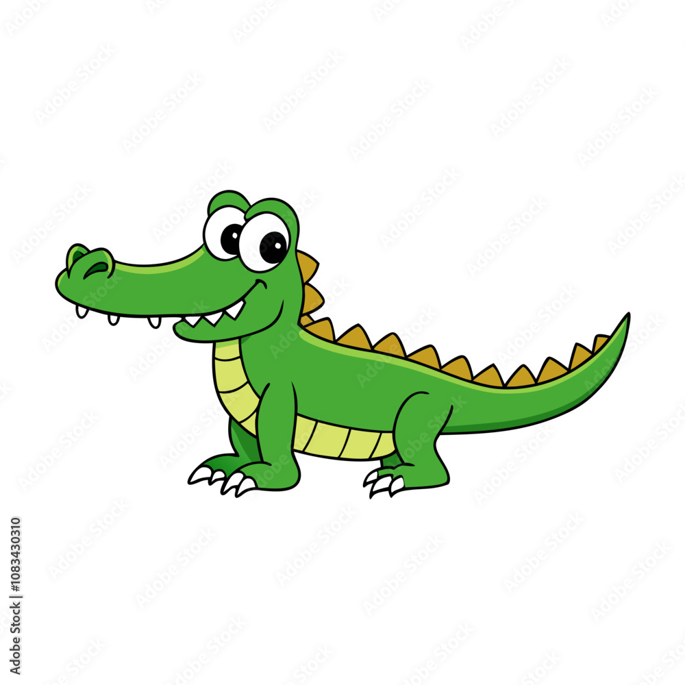 Obraz premium Crocodile cartoon vector illustration
