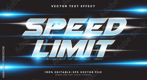 Speed Limit editable text effect Template Suitable for Racing Theme