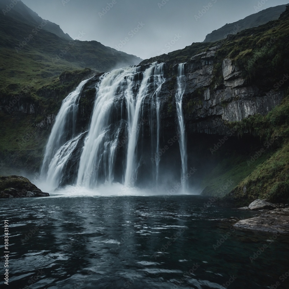 Obraz premium waterfall in the mountains