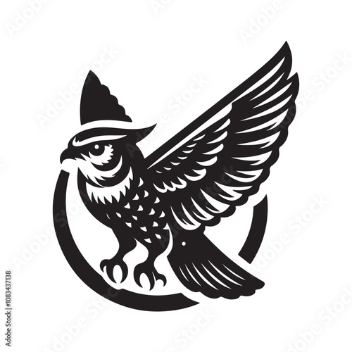 Download High-Quality Standard Winged Nightjar Silhouettes in Vector