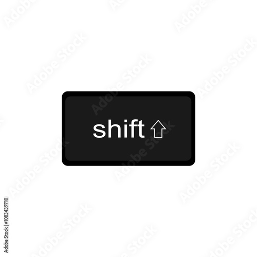 shift computer key button on white
