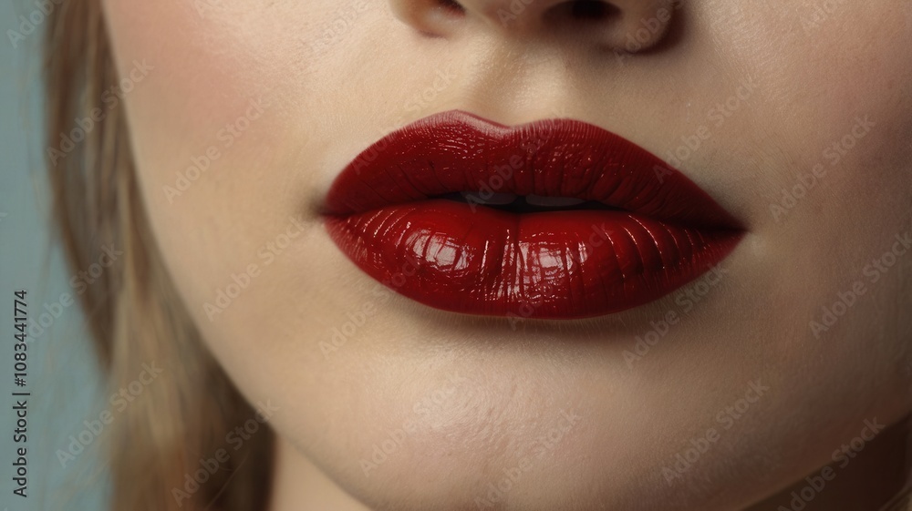 Fototapeta premium Close-Up of Glossy Lips