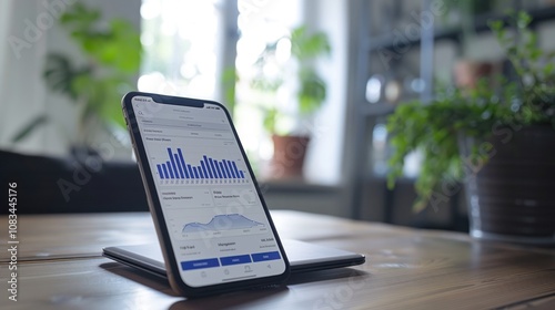 A smartphone displaying a Facebook Ads Manager dashboard, highlighting audience demographics and ad performance for a recent campaign photo