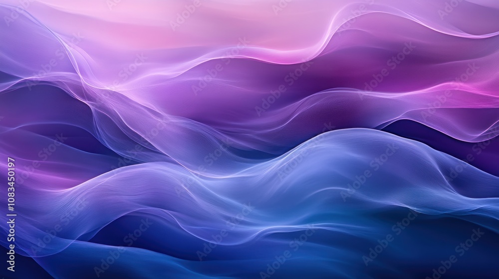 Fototapeta premium Abstract Blue and Purple Swirling Waves