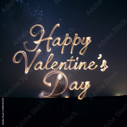 "Happy Valentine's Day" wri...