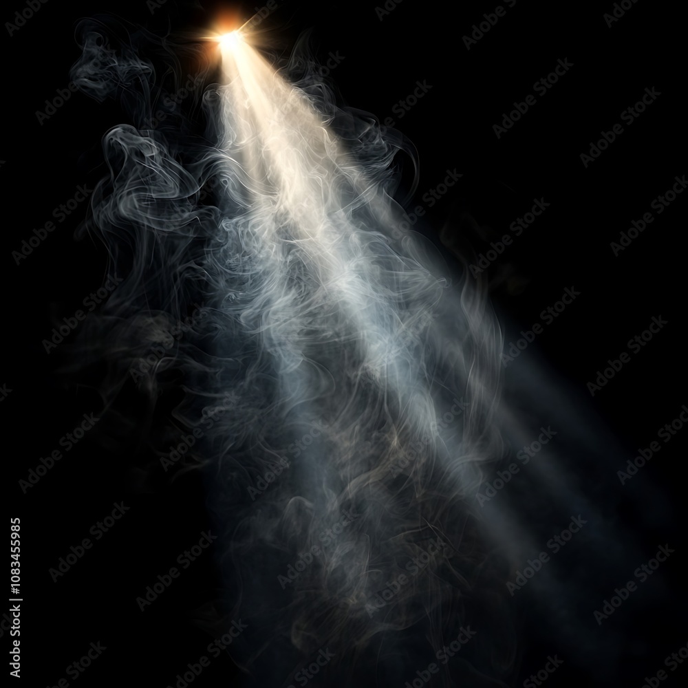 Obraz premium Spotlight beam through smoke.