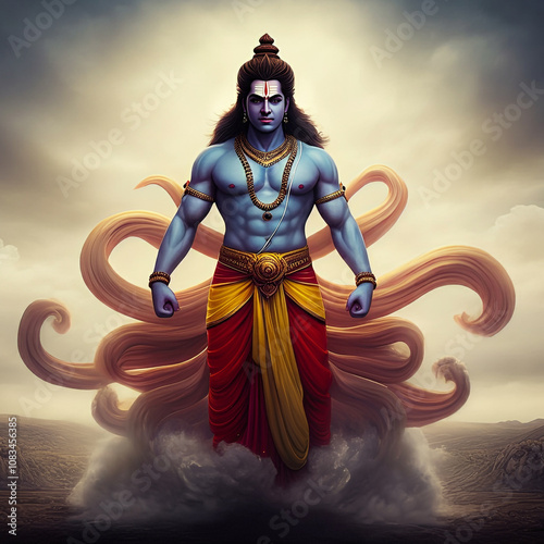Lord Rama depicted in a div...