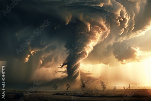 hic visualization of a tornado forming highlighting the swirling photo