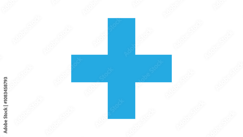 Obraz premium plus sign isolated on white