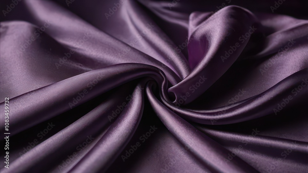 Fototapeta premium Luxury silk fabric with wrinkles background in purple shine for wedding, fashion themes and concepts. 