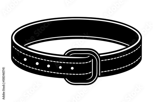 Belt icon vector silhouette