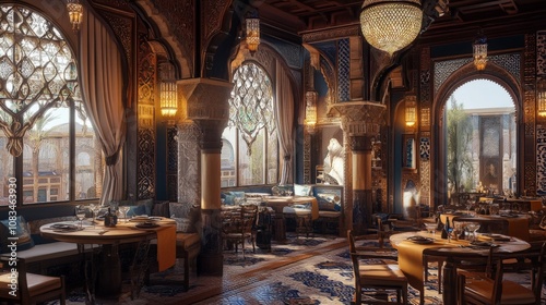 Cozy Caf́ Inspired by Islamic Patterns and Architecture