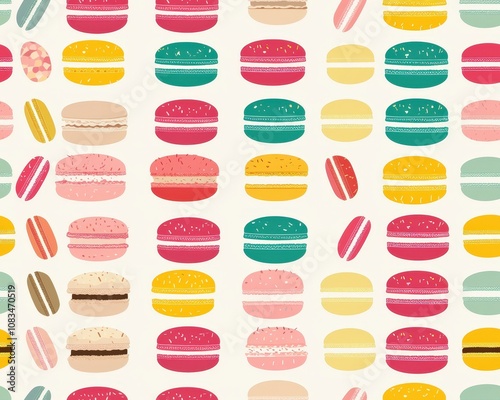 Colorful Macaron Pattern for Background Design