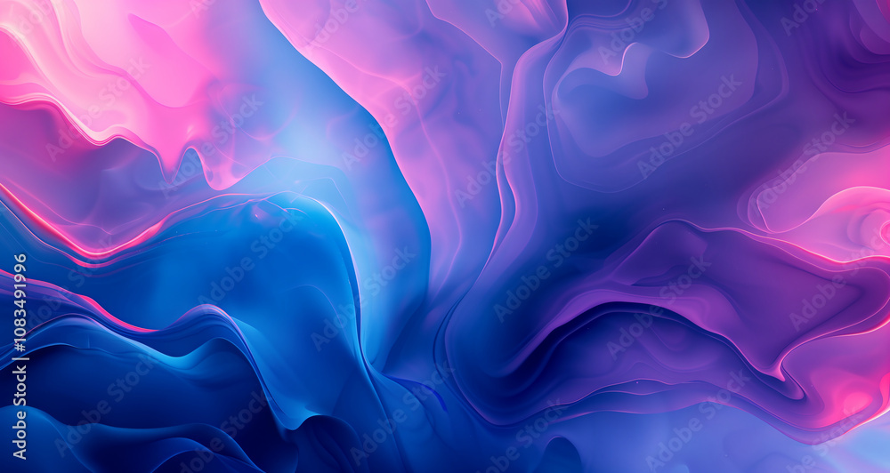 Obraz premium deep blue abstract fluid background 