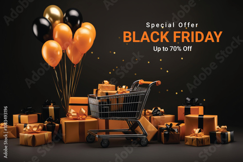 Black friday banner template design