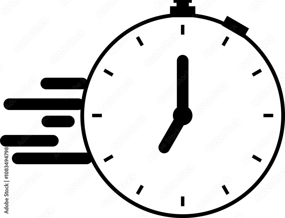 Obraz premium Timer Line Icon