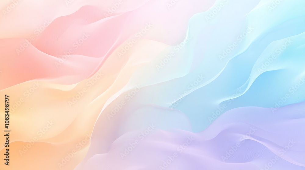 Fototapeta premium Abstract Pastel Waves with Delicate Textures