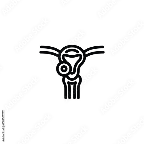 female genitals icon or logo design isolated sign symbol vector illustration. High quality black line style vector suitable for designers, web developers, displays and websites