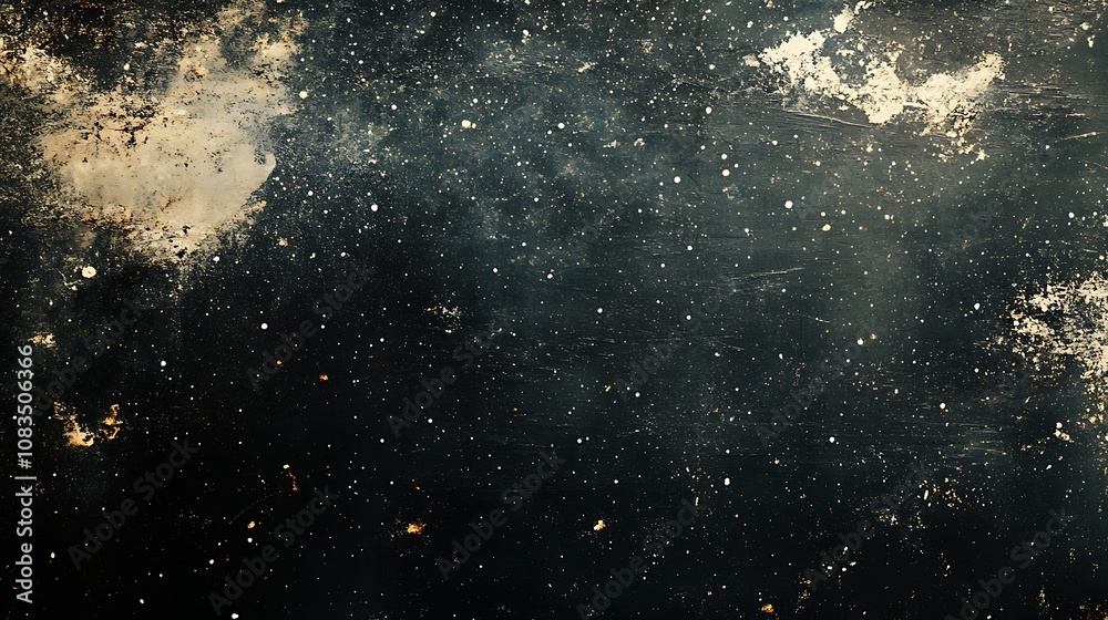 Obraz premium Background space galaxy star, Black background with a white grunge texture