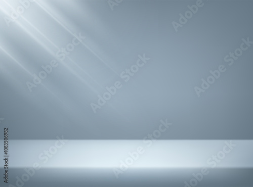 Empty Gray studio background. Abstract gradient Gray. wall room with lights. Space for selling products on the website. Background vector 3d. Vector illustration.