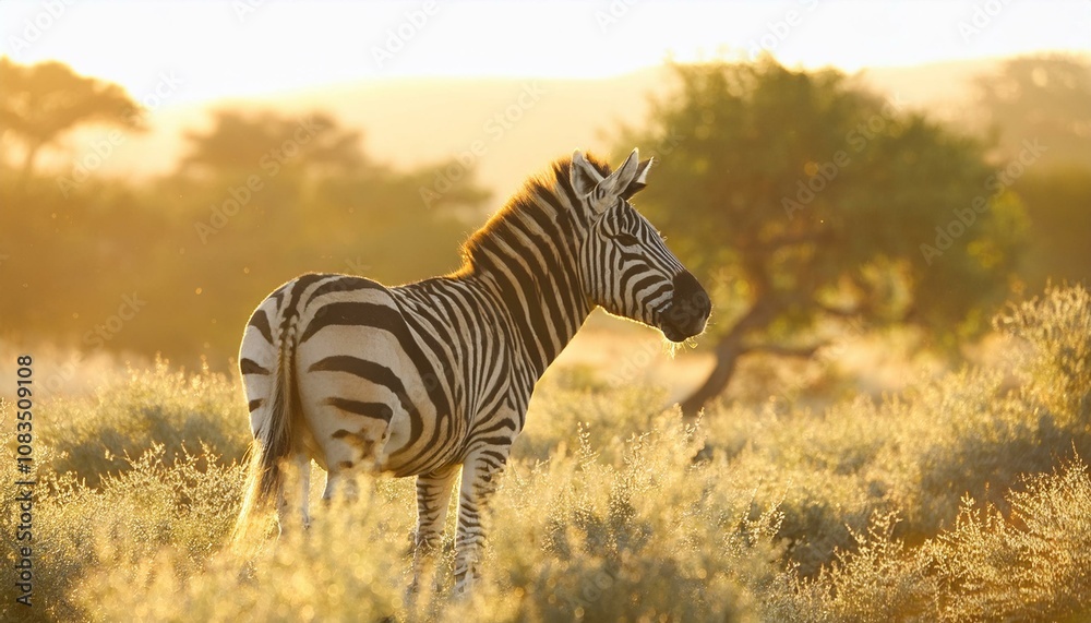 Obraz premium 自然にいるシマウマ