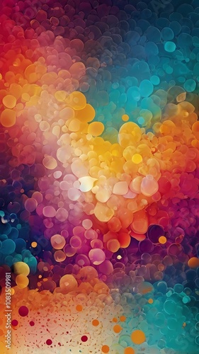 abstract colorful background with bubbles