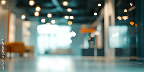 Wallpaper Mural A blurred background of a brightly lit showroom floor, with soft-focus highlights on display products. Torontodigital.ca