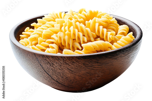 Bowl of pasta isolated on transparent background.
