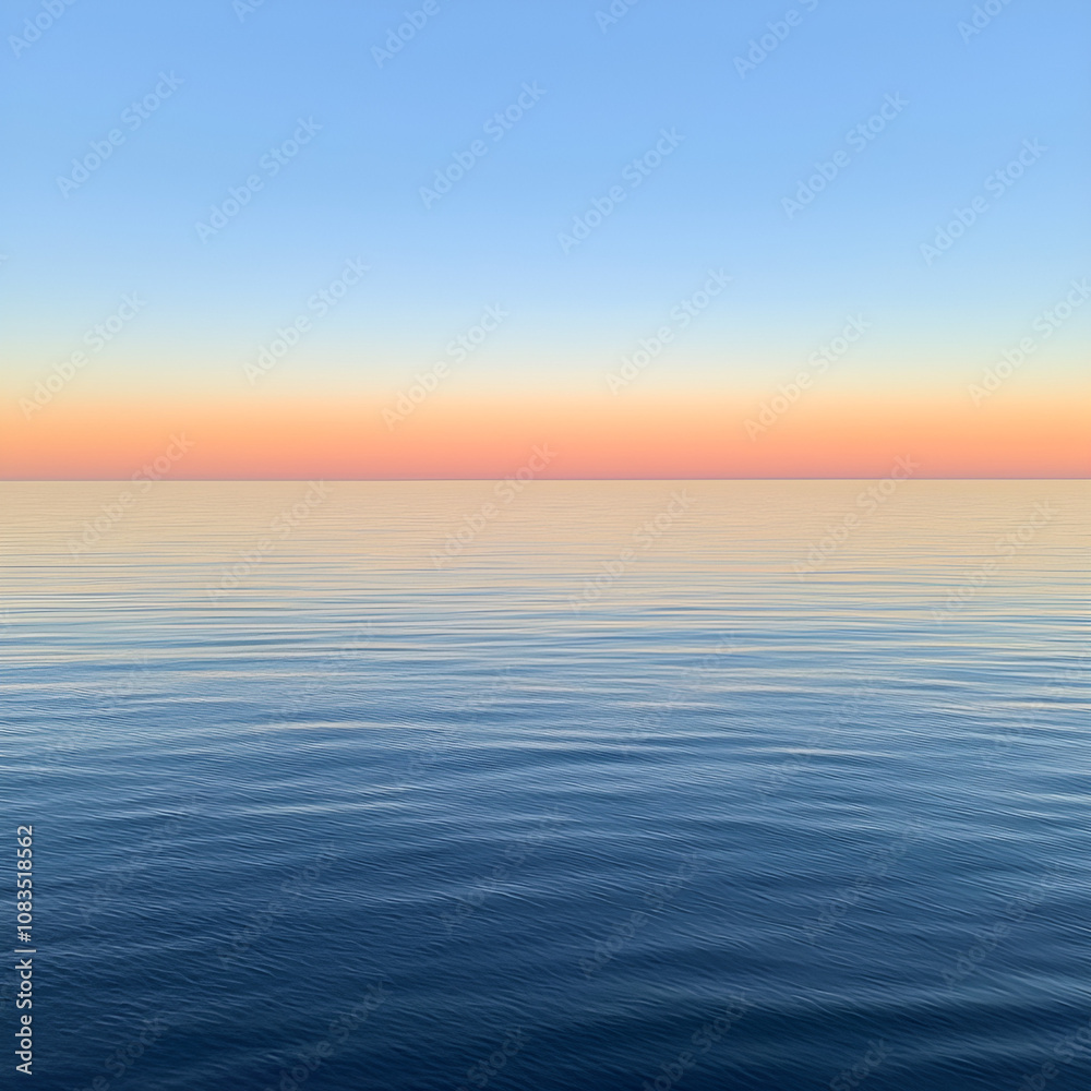 Obraz premium Majestic march sunset over a calm ocean