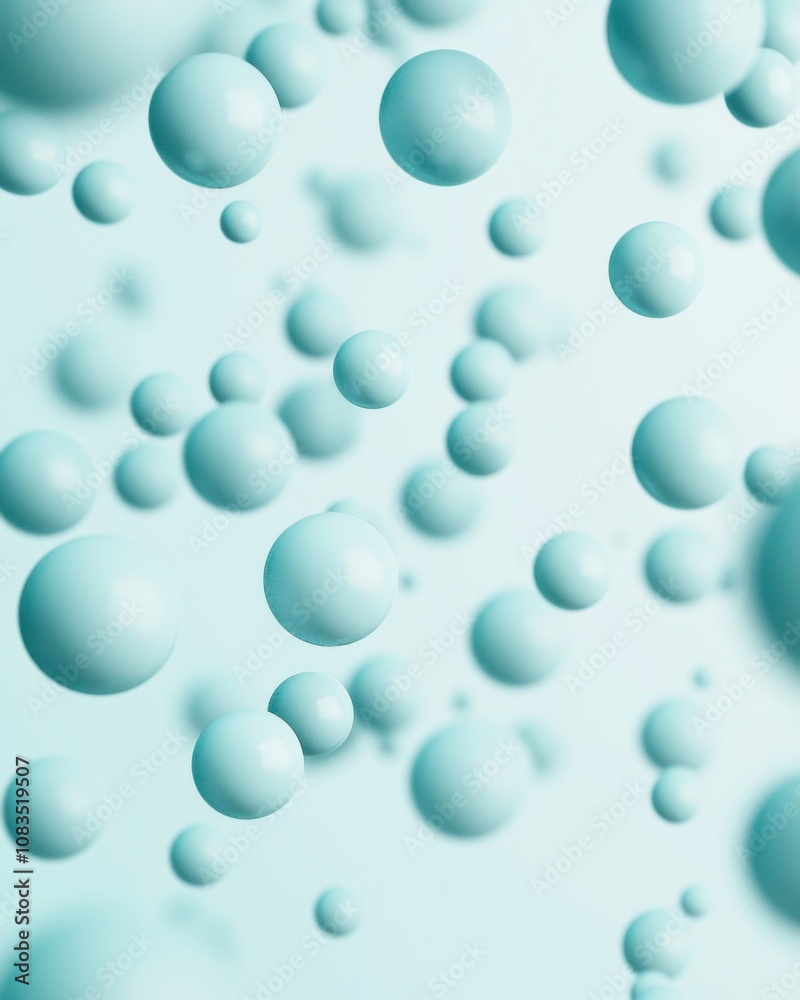 custom made wallpaper toronto digitalFloating bubbles in aqua background abstract art digital creative relaxing atmosphere